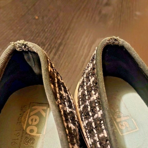 Keds Double Decker Tweed Slip-On Fashion Sneaker Metallic Black Women US8.5 - Picture 13 of 13